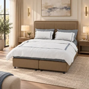 Bedding Set ( W/3 Grey Line Emb) + Comforter